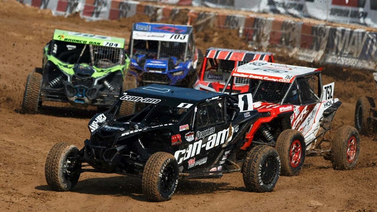 Can-Am driver Corry Weller competes in a Lucas Oil Off Road Racing Series event